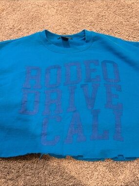 Prince Peter Cropped Sweatshirt- Blue Bold Rodeo Drive Cali